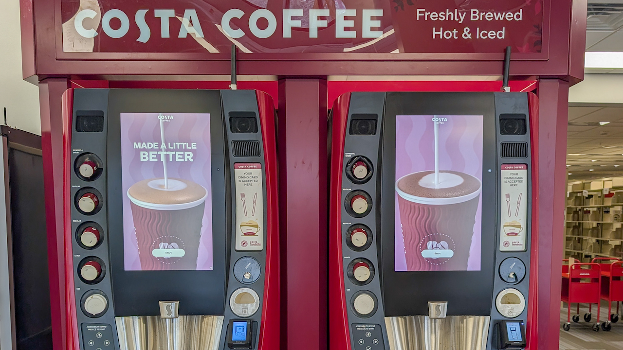 costa coffee venting machine