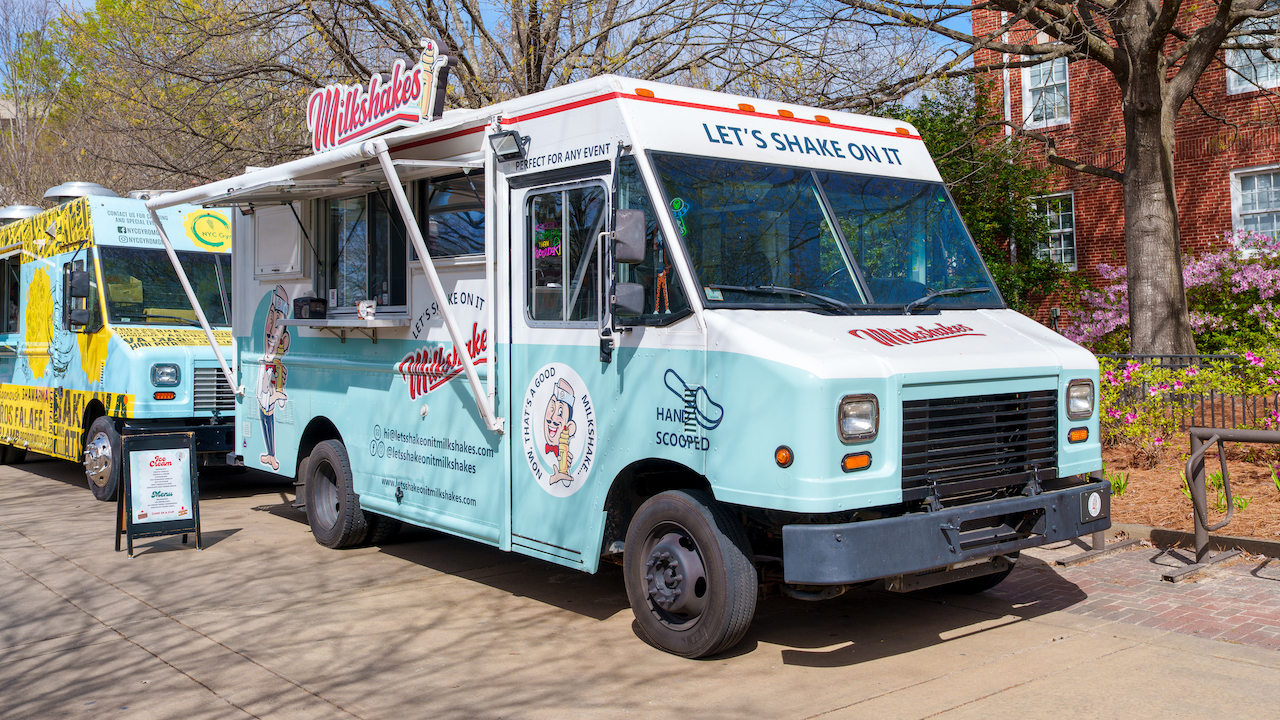 let's shake on it milkshake truck on Roosevelt Concourse