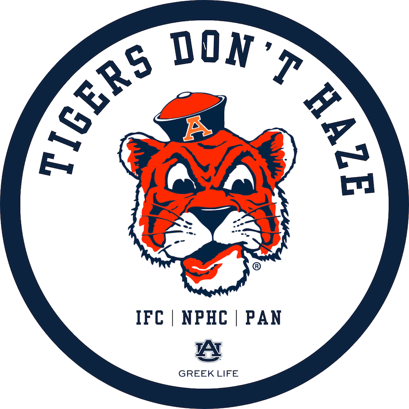 Tigers don't haze logo